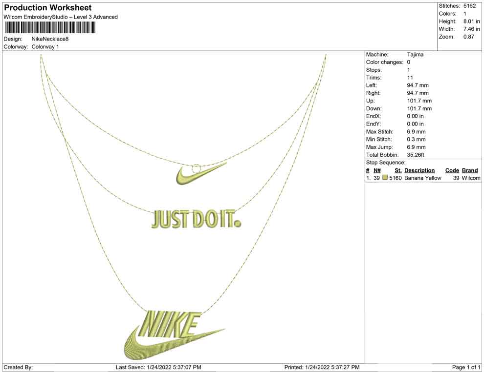 Nike Necklace