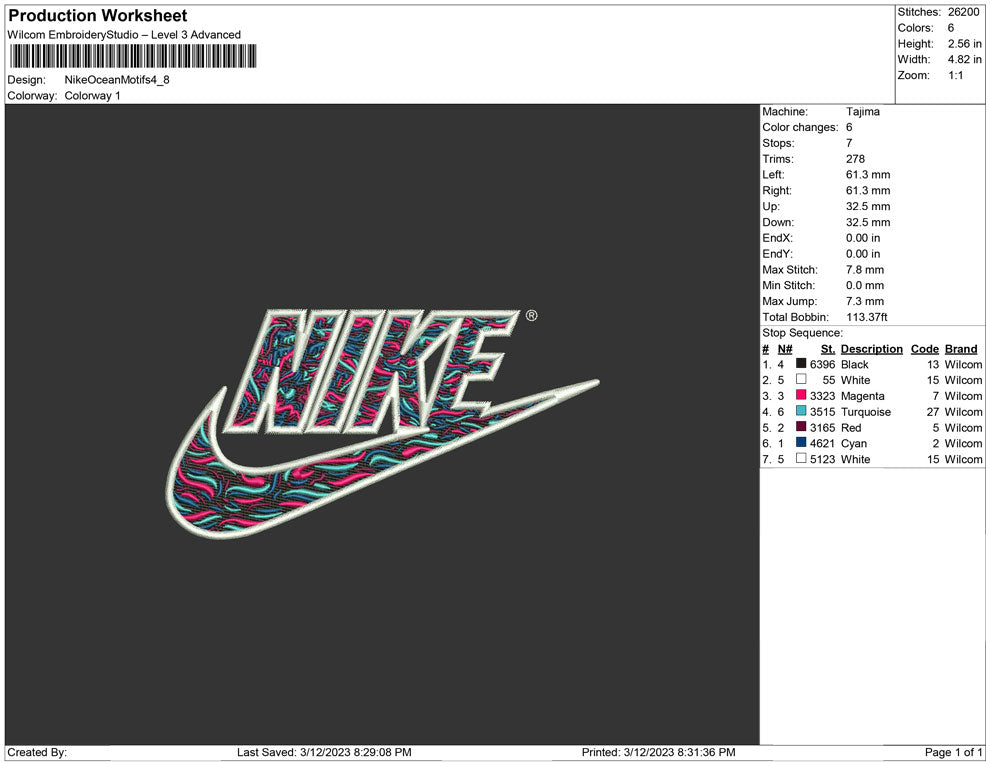 Nike Ocean motifs