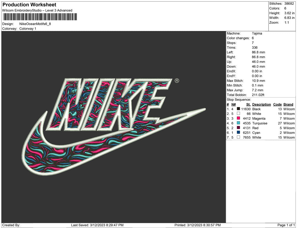 Nike Ocean motifs