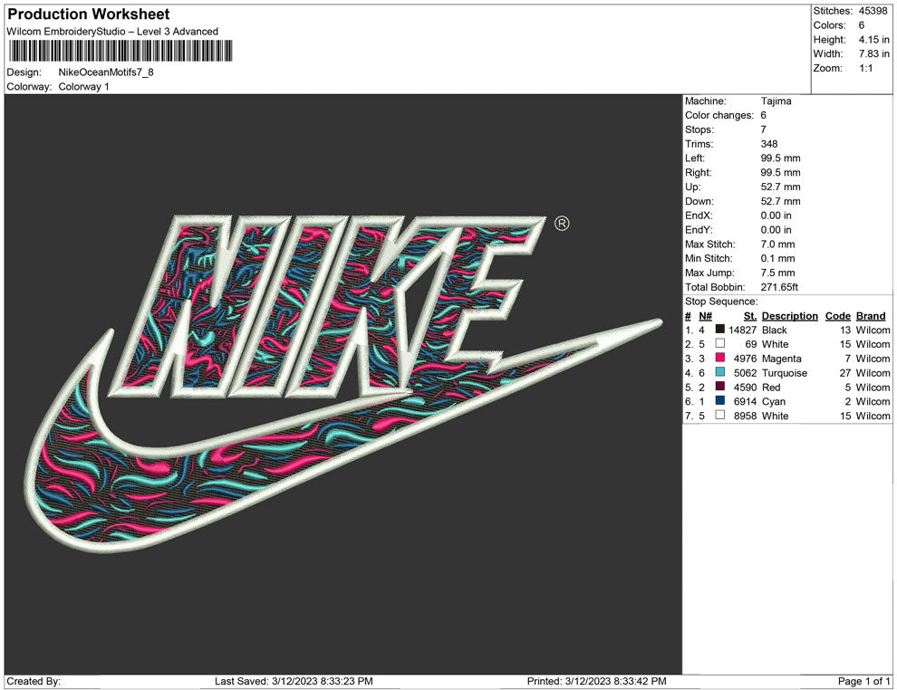 Nike Ocean motifs