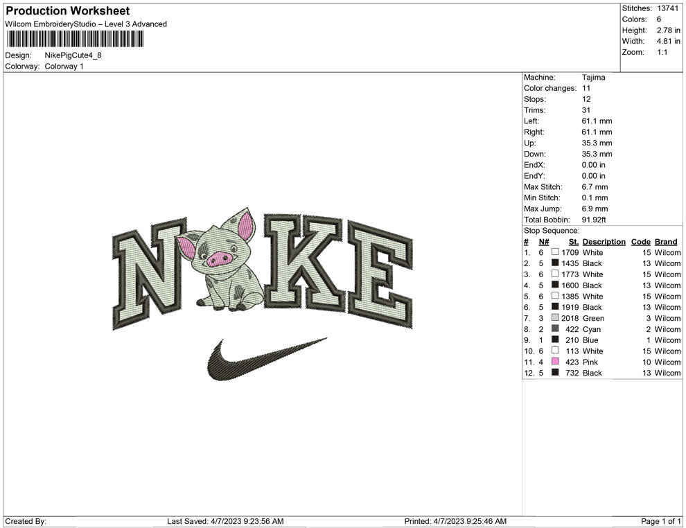 Nike Pig Cute