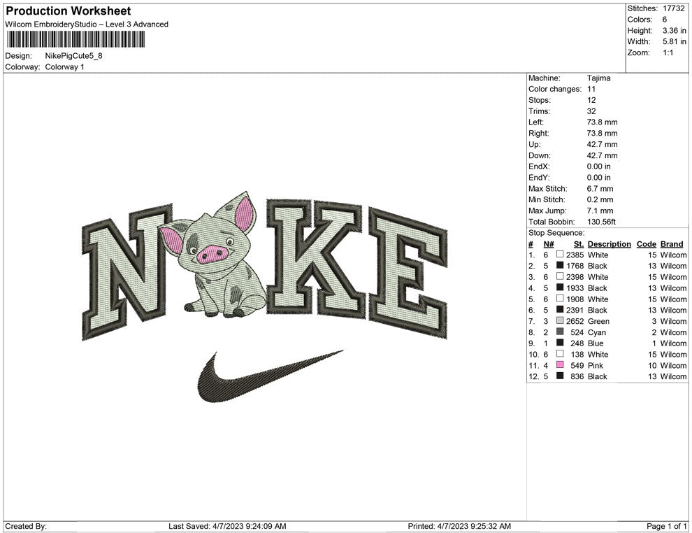 Nike Pig Cute