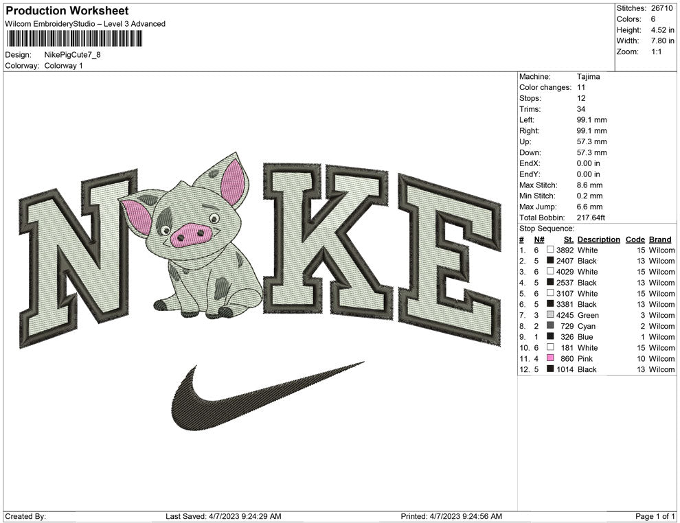 Nike Pig Cute