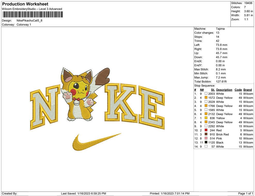 Nike Pikachu Cat