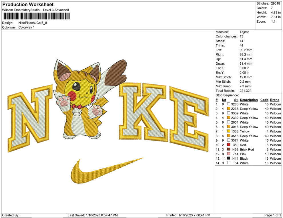 Nike Pikachu Cat