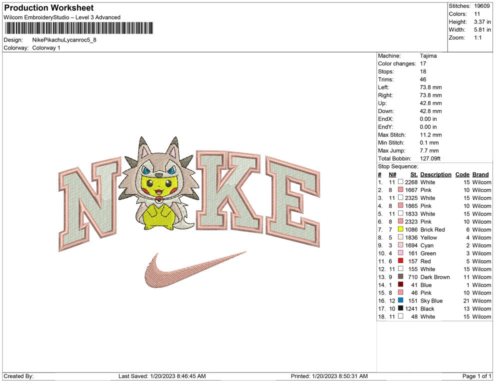 Nike Pikachu Lycanroc