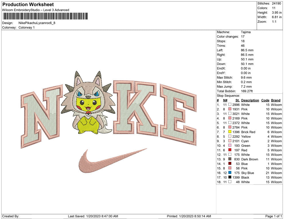 Nike Pikachu Lycanroc