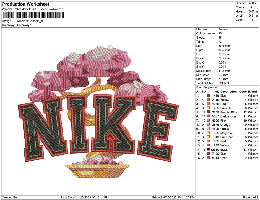 Nike pink bonsai