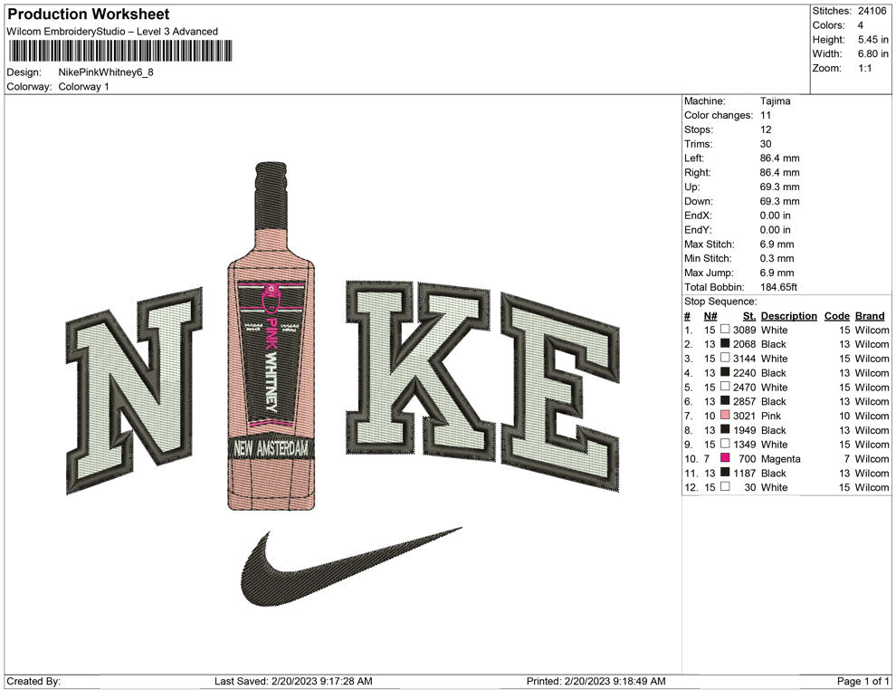 Nike Pink whiteney bottle