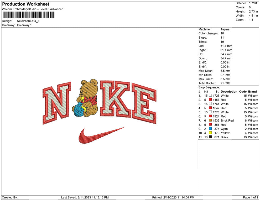 Nike Pooh eat honey