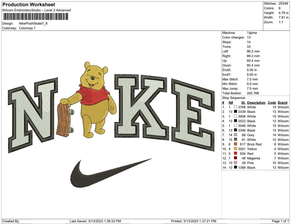 Nike pooh Skate board