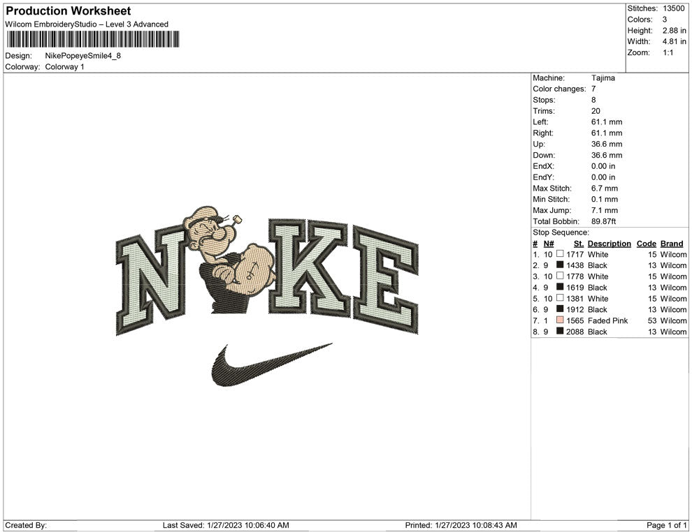 Nike Popeye smile