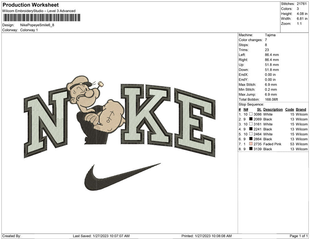 Nike Popeye smile