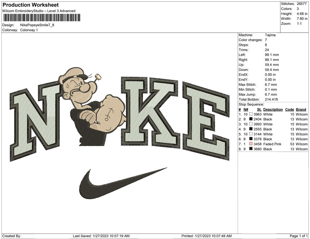Nike Popeye smile