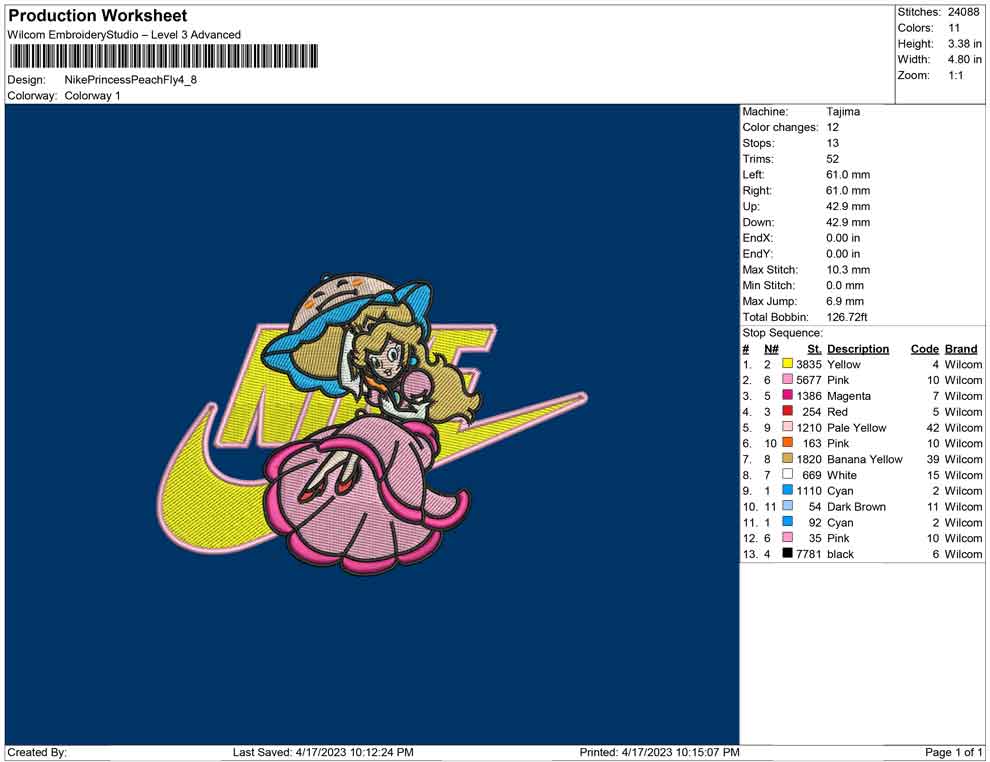 Nike Princess Peach Flying