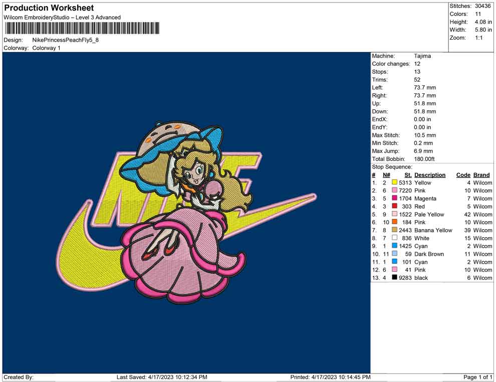Nike Princess Peach Flying
