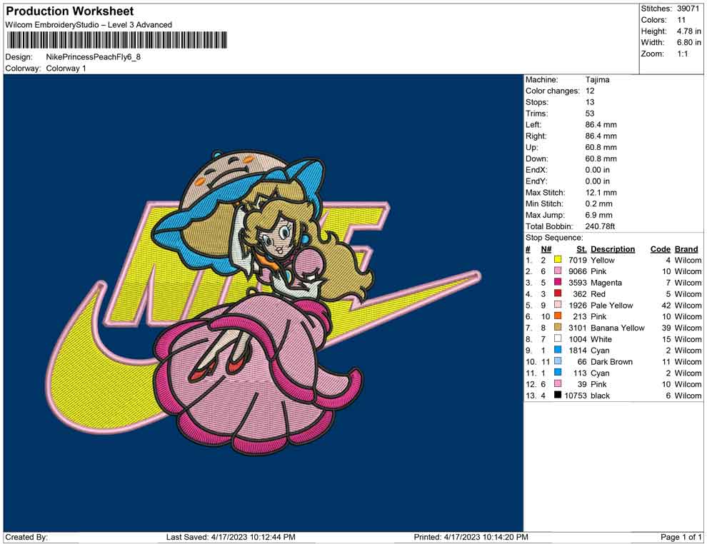 Nike Princess Peach Flying