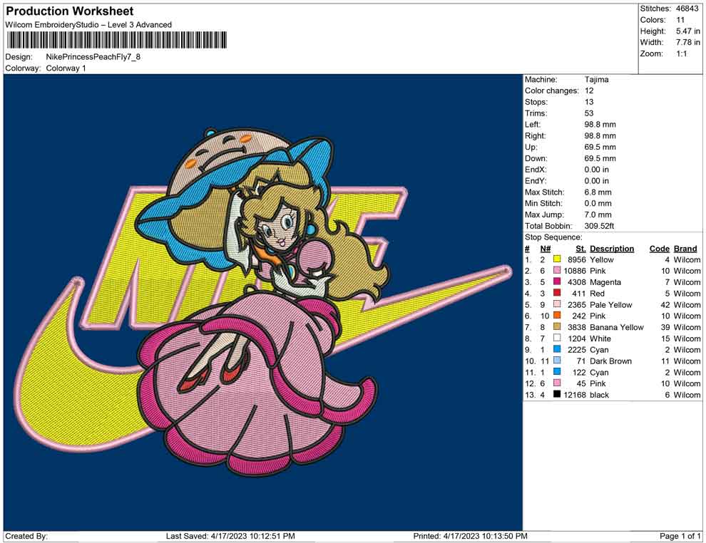 Nike Princess Peach Flying