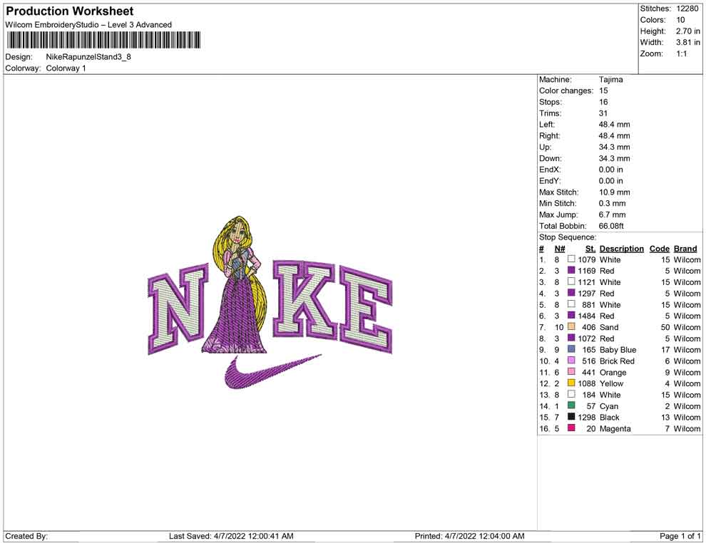 Nike Rapunzel Stand