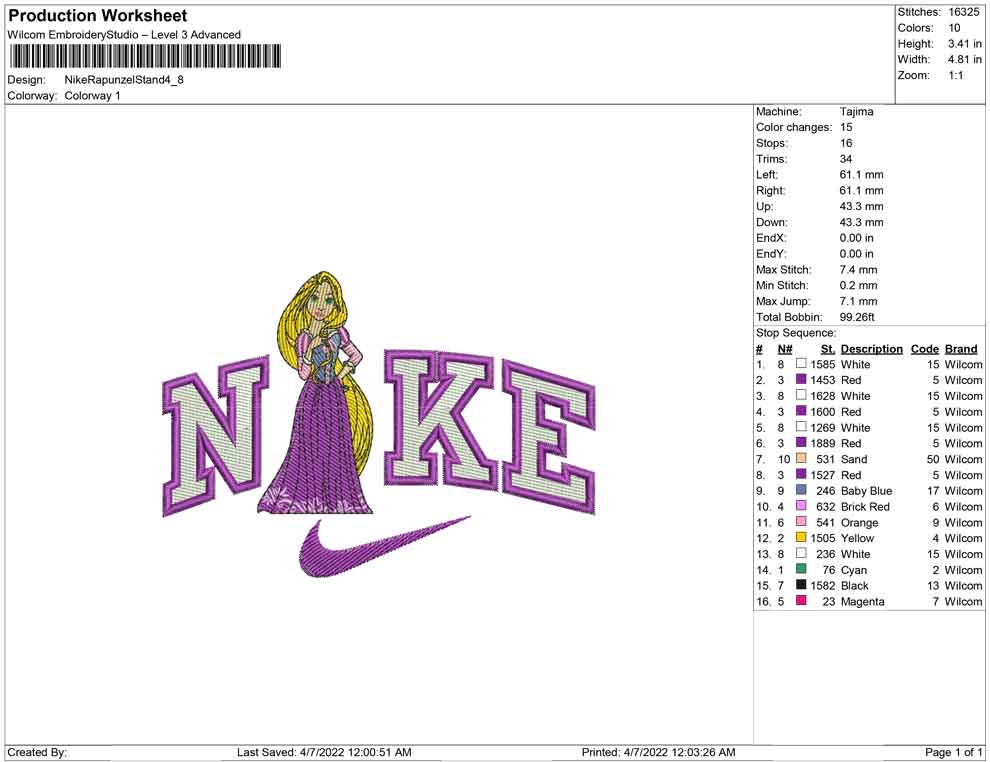 Nike Rapunzel Stand