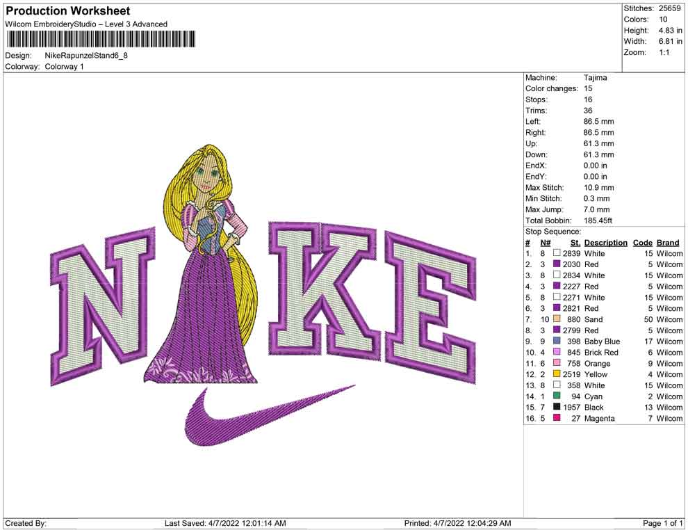 Nike Rapunzel Stand
