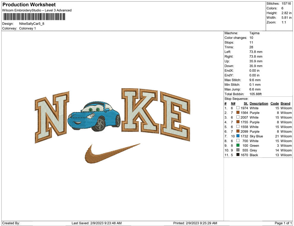 Nike Sally Car