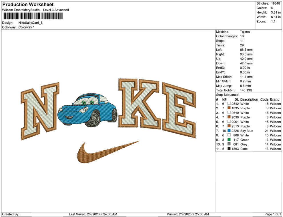 Nike Sally Car