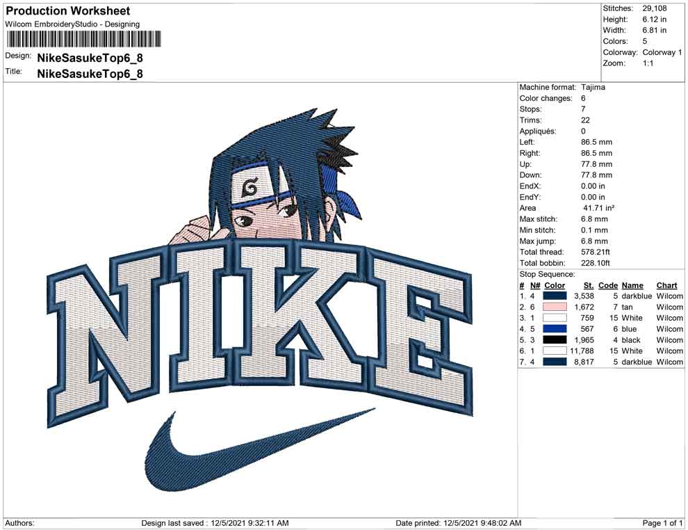 Nike Sasuke on top