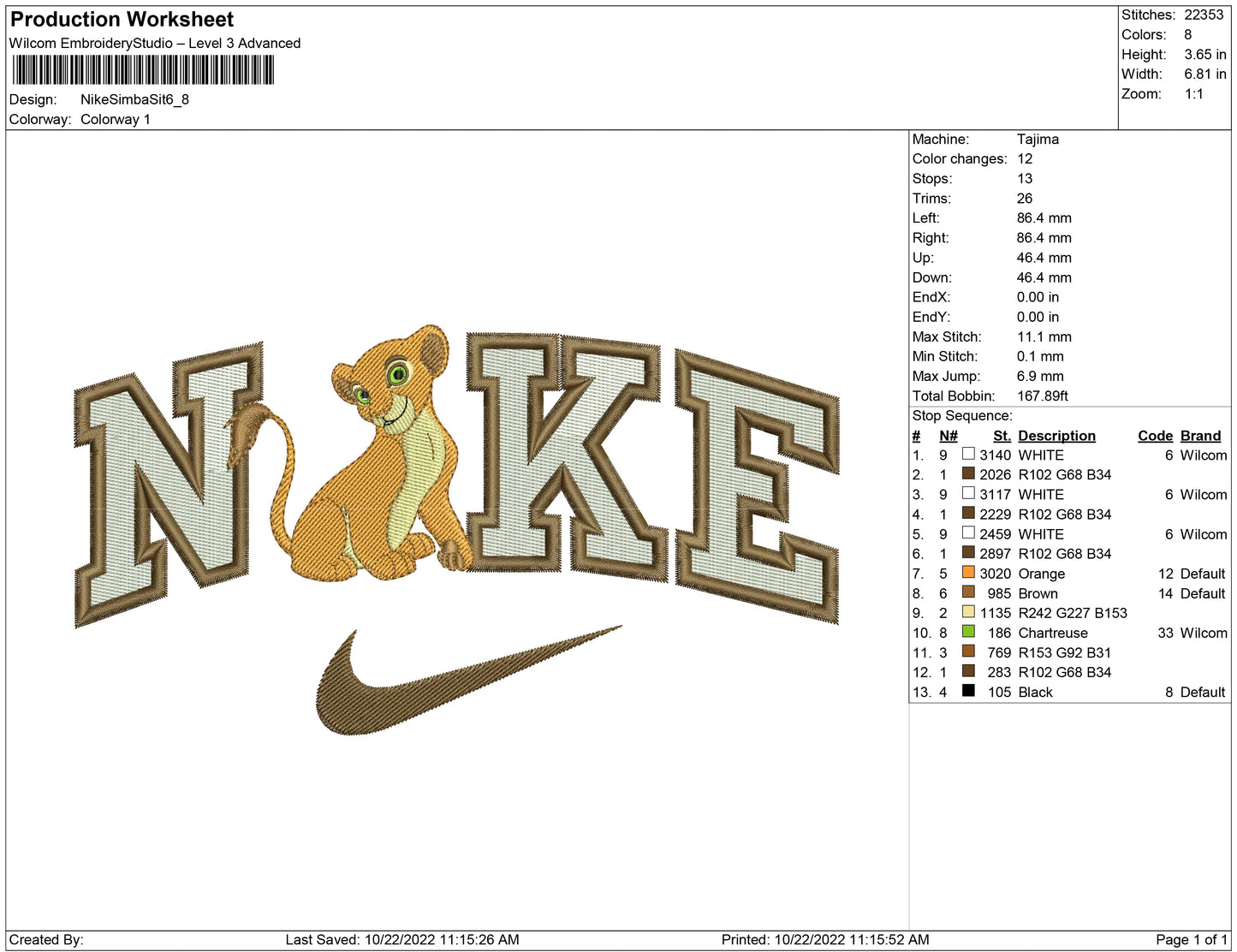 Nike Simba nala Sit