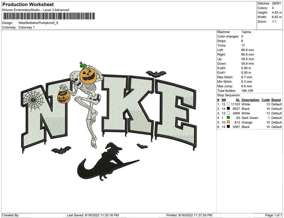 Nike Skeleton Pumpkins