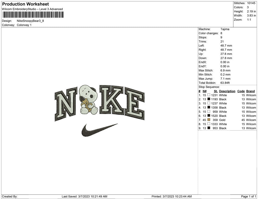 Nike Snoopy Bear