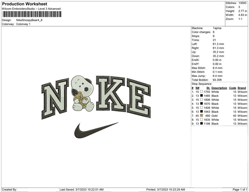 Nike Snoopy Bear