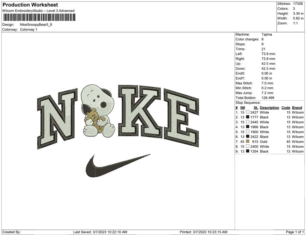 Nike Snoopy Bear