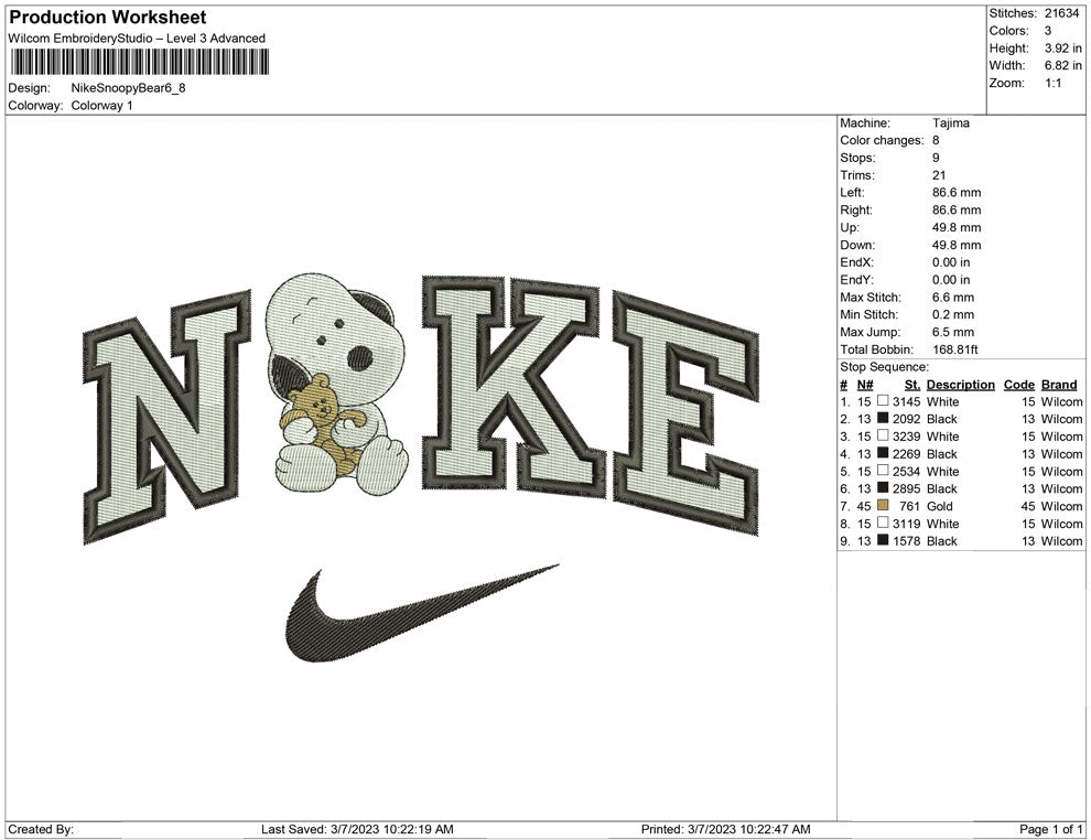 Nike Snoopy Bear