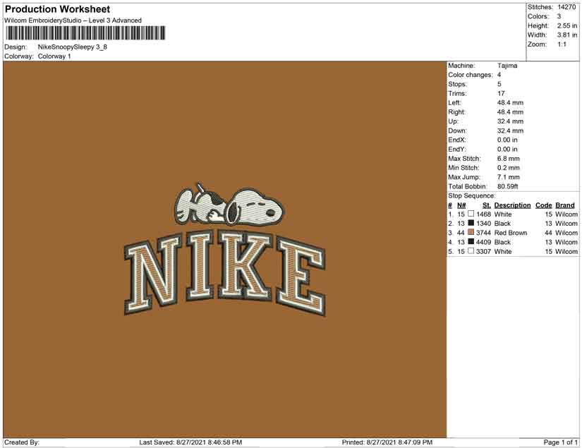 Nike Snoopy Sleep