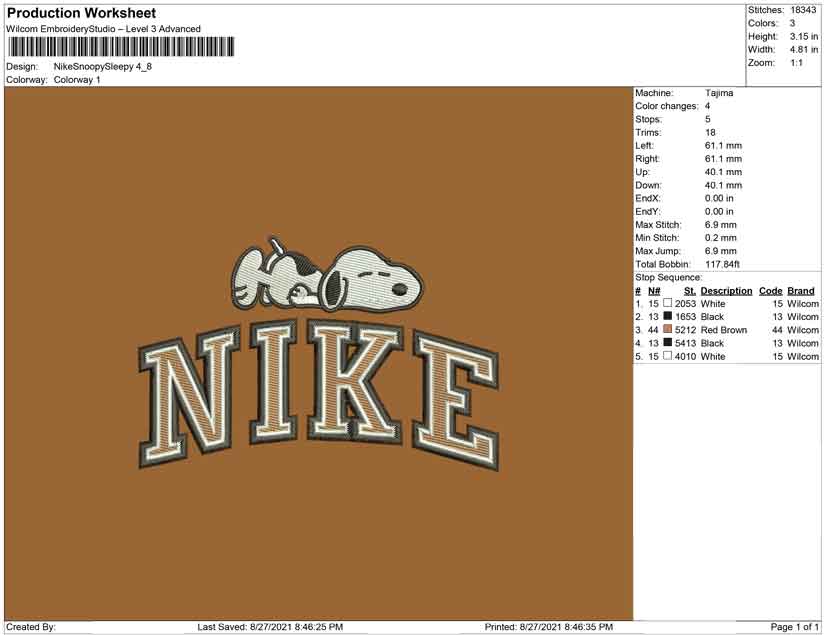 Nike Snoopy Sleep