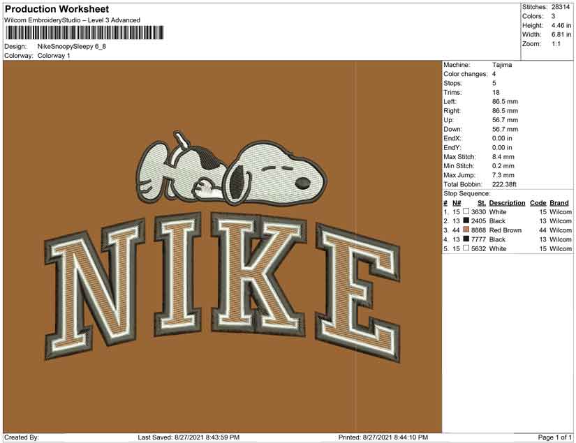 Nike Snoopy Sleep