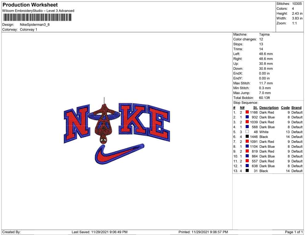 Nike Spiderman upside down