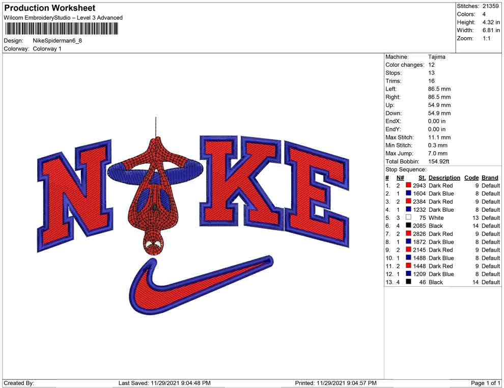 Nike Spiderman upside down
