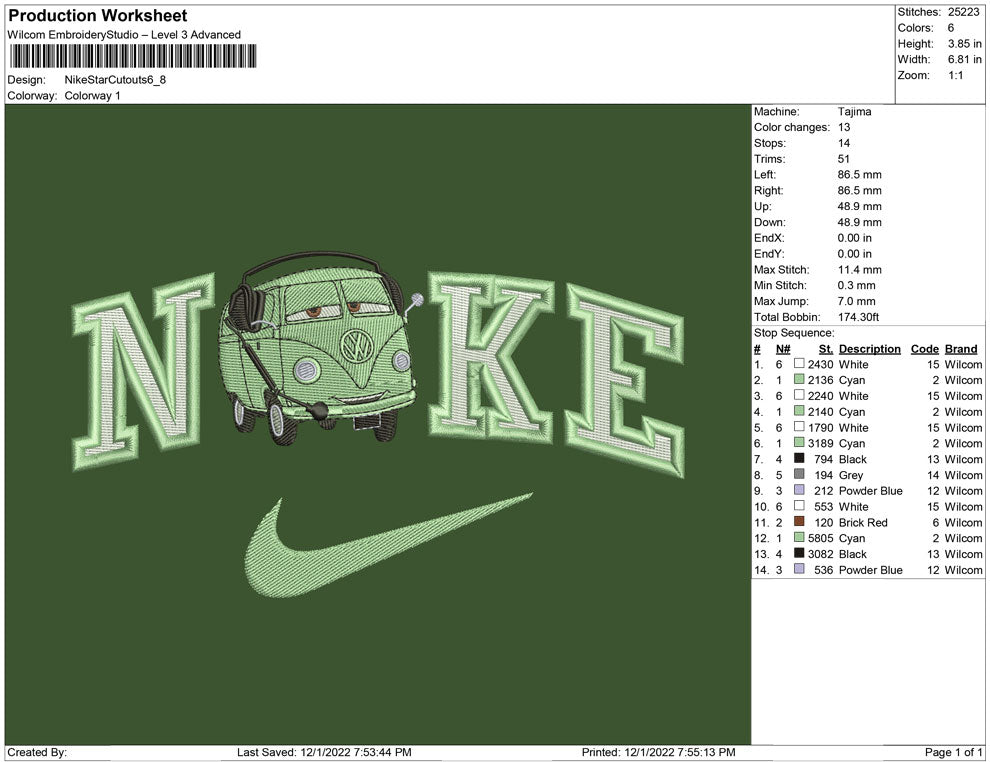 Nike Star cutout car