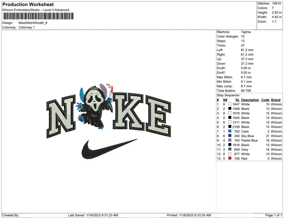 Nike Stitch Ghost Face