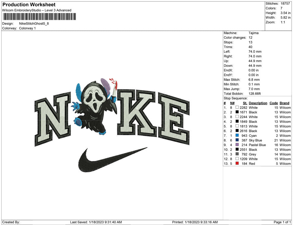 Nike Stitch Ghost Face