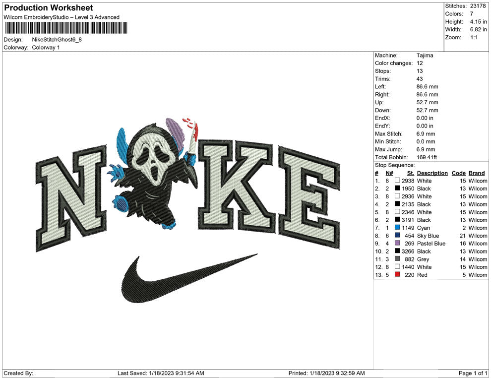 Nike Stitch Ghost Face