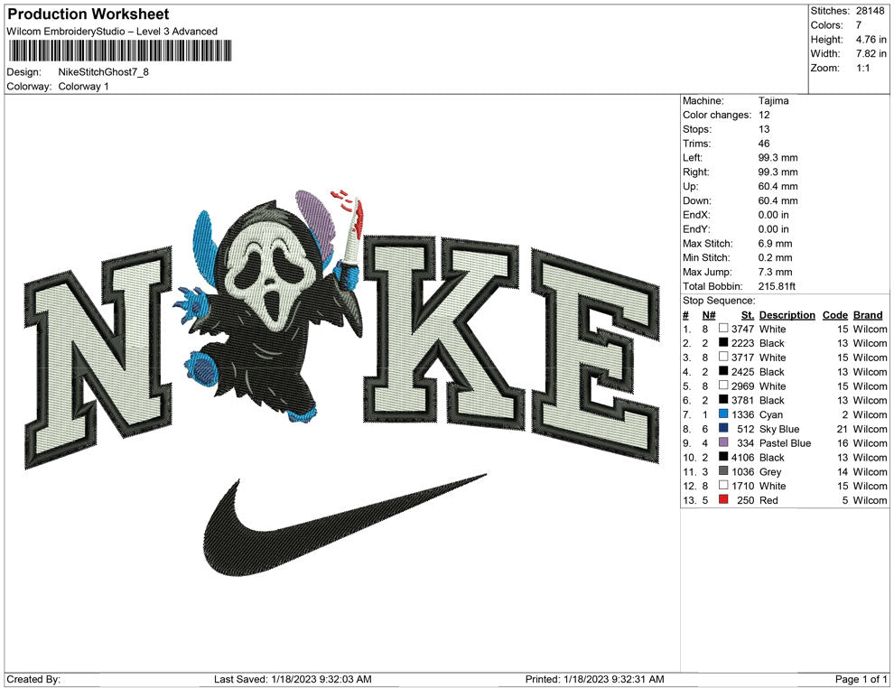 Nike Stitch Ghost Face