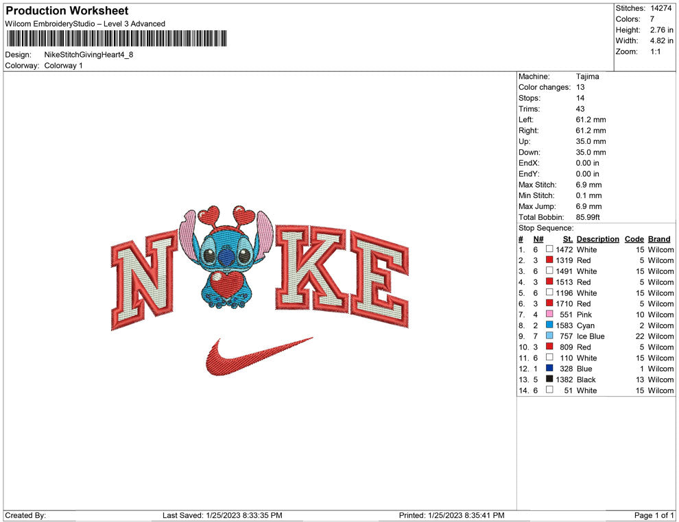 Nike Stitch Giving Heart