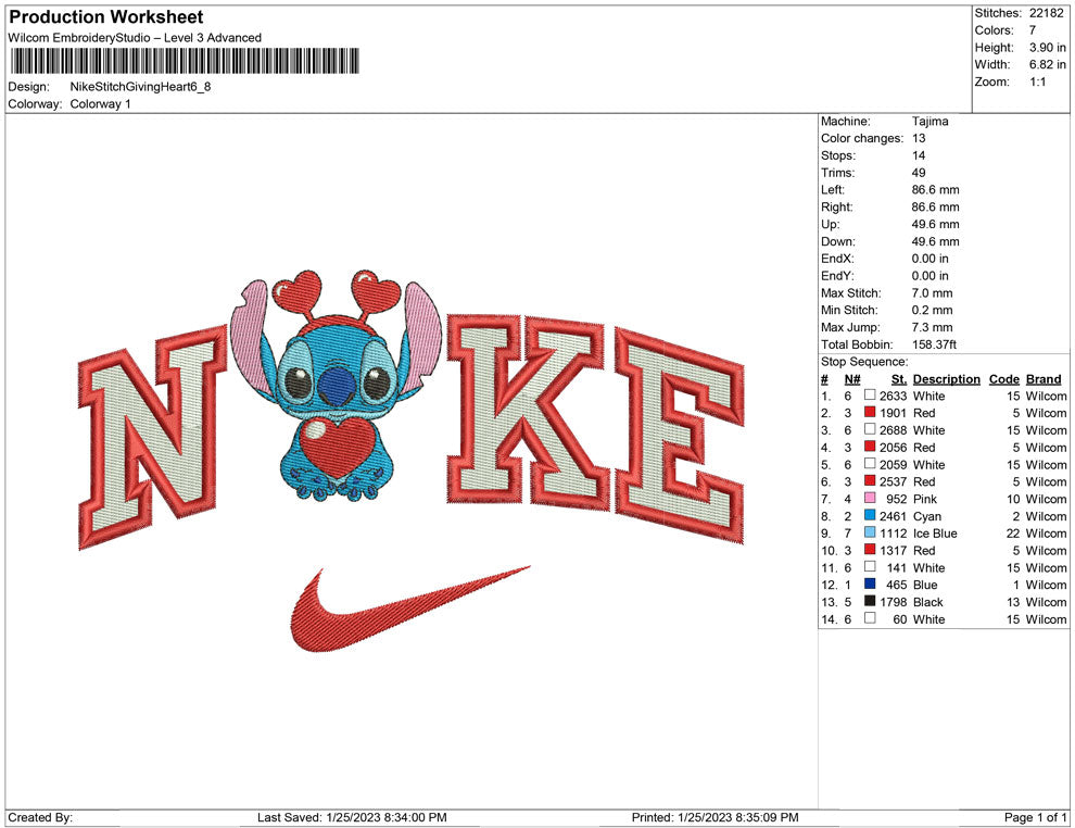 Nike Stitch Giving Heart