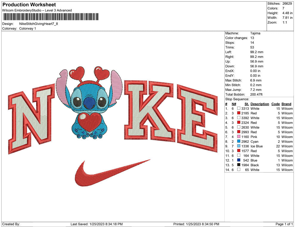 Nike Stitch Giving Heart