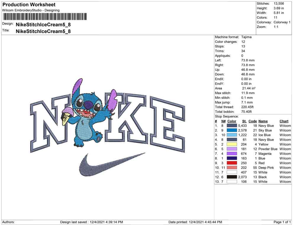 Nike Stitch with Ice Cream