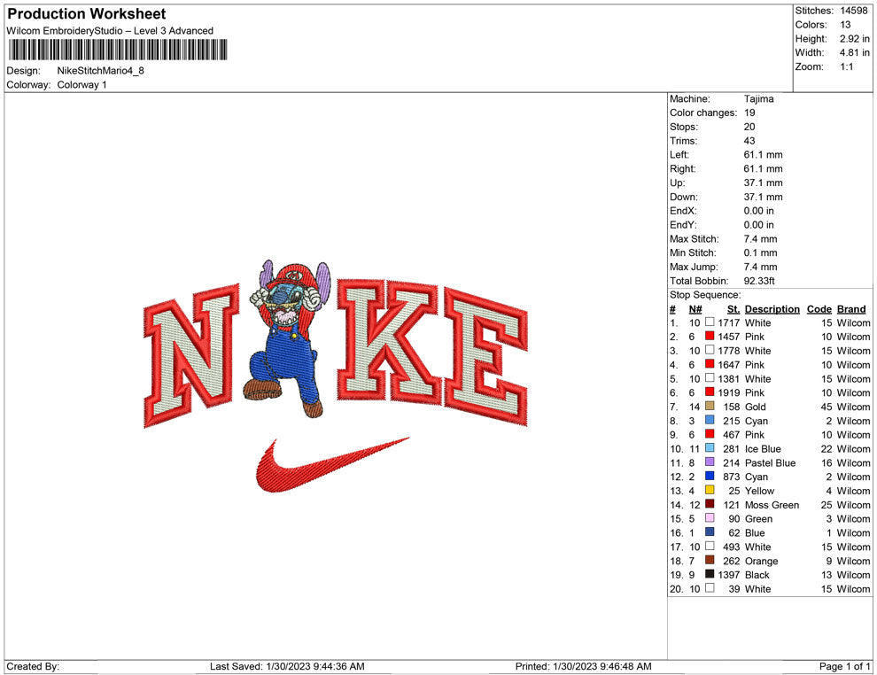 Nike Stitch Mario