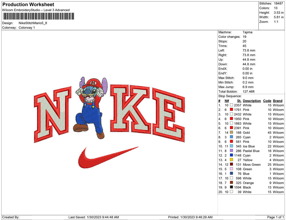 Nike Stitch Mario
